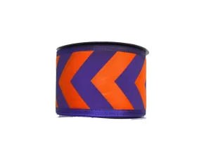 2.5" Purple/Orange Big Chevron Ribbon - 10yds