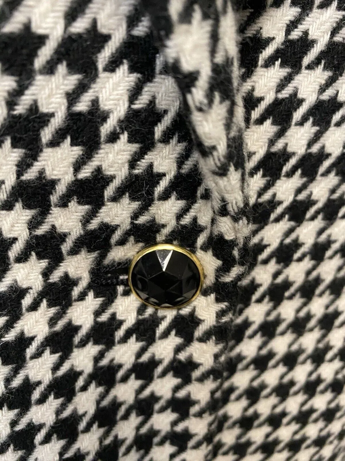 Apostrophe Bk/WT Houndstooth Blazer Size Large