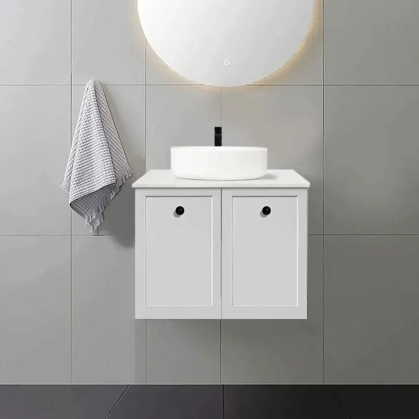 AUSTIN 600mm Wall Hung Bathroom Vanity   Luxe Stone Top