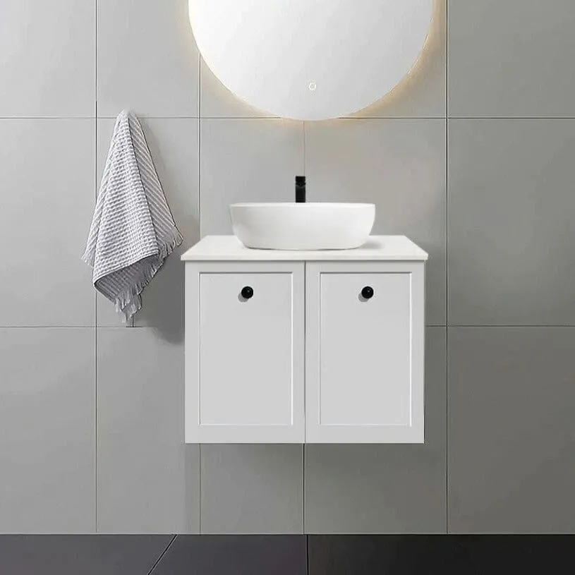 AUSTIN 600mm Wall Hung Bathroom Vanity   Luxe Stone Top