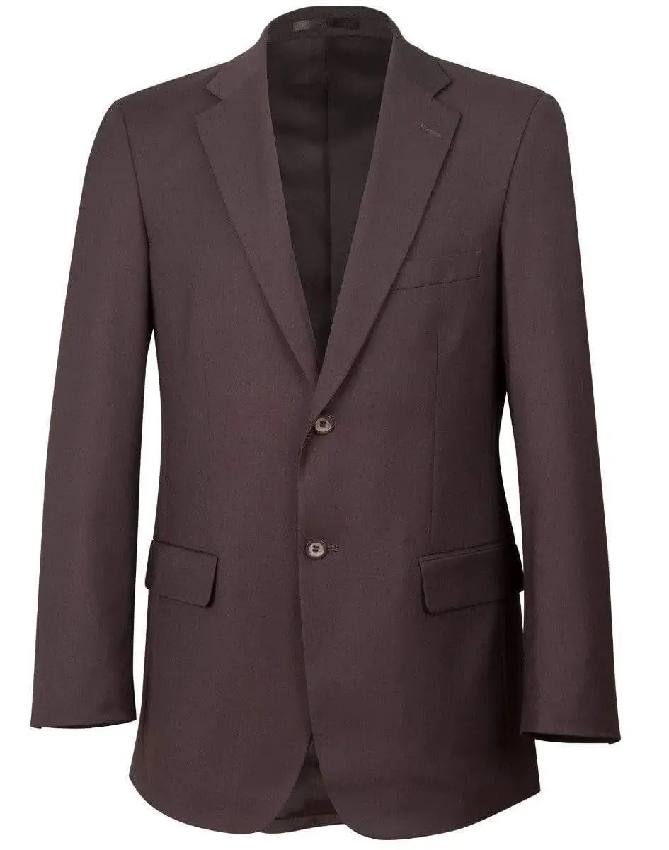 BENCHMARK Men's Wool Blend Stretch Two Buttons Jacket M9100