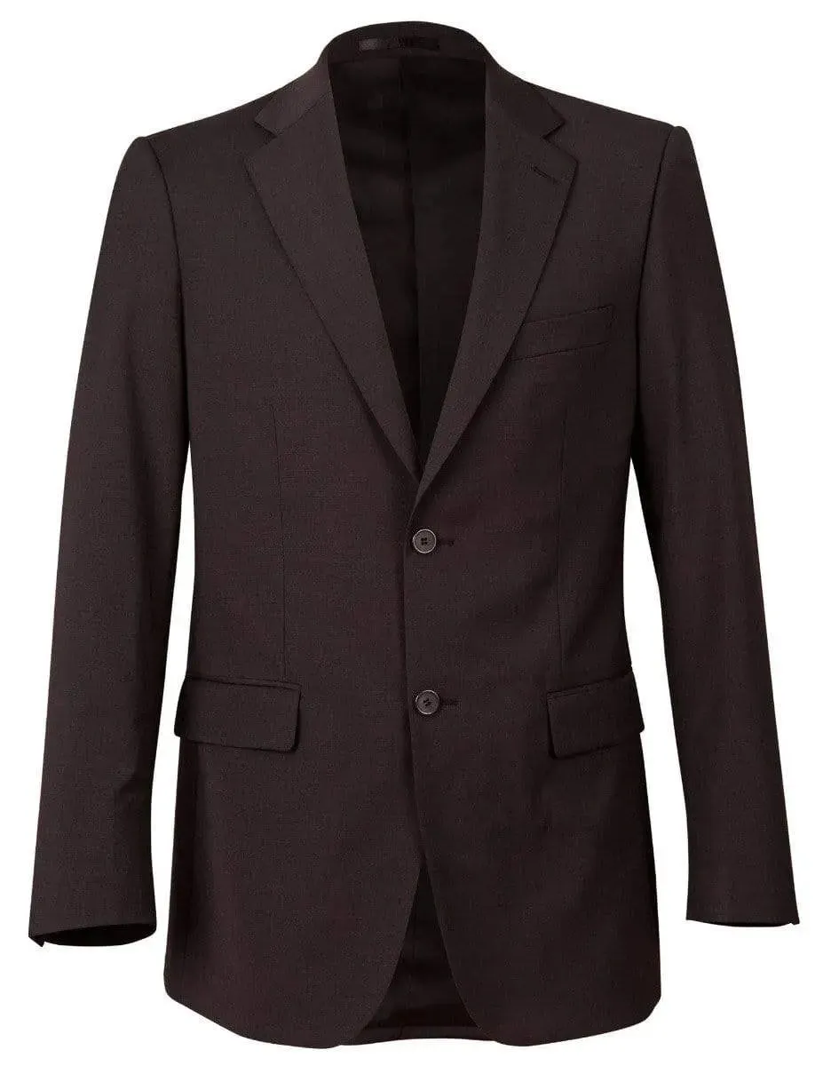 BENCHMARK Men's Wool Blend Stretch Two Buttons Jacket M9100