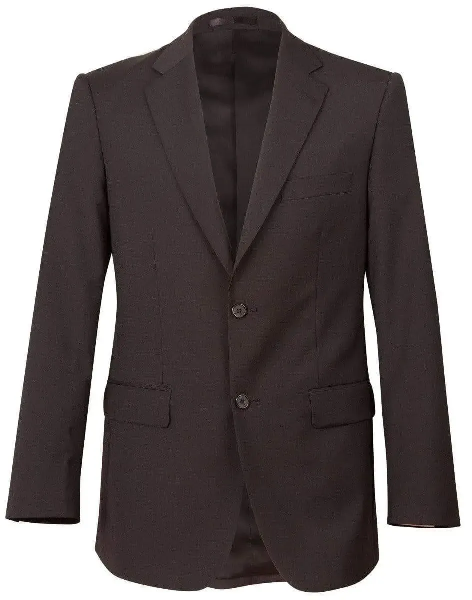 BENCHMARK Men's Wool Blend Stretch Two Buttons Jacket M9100