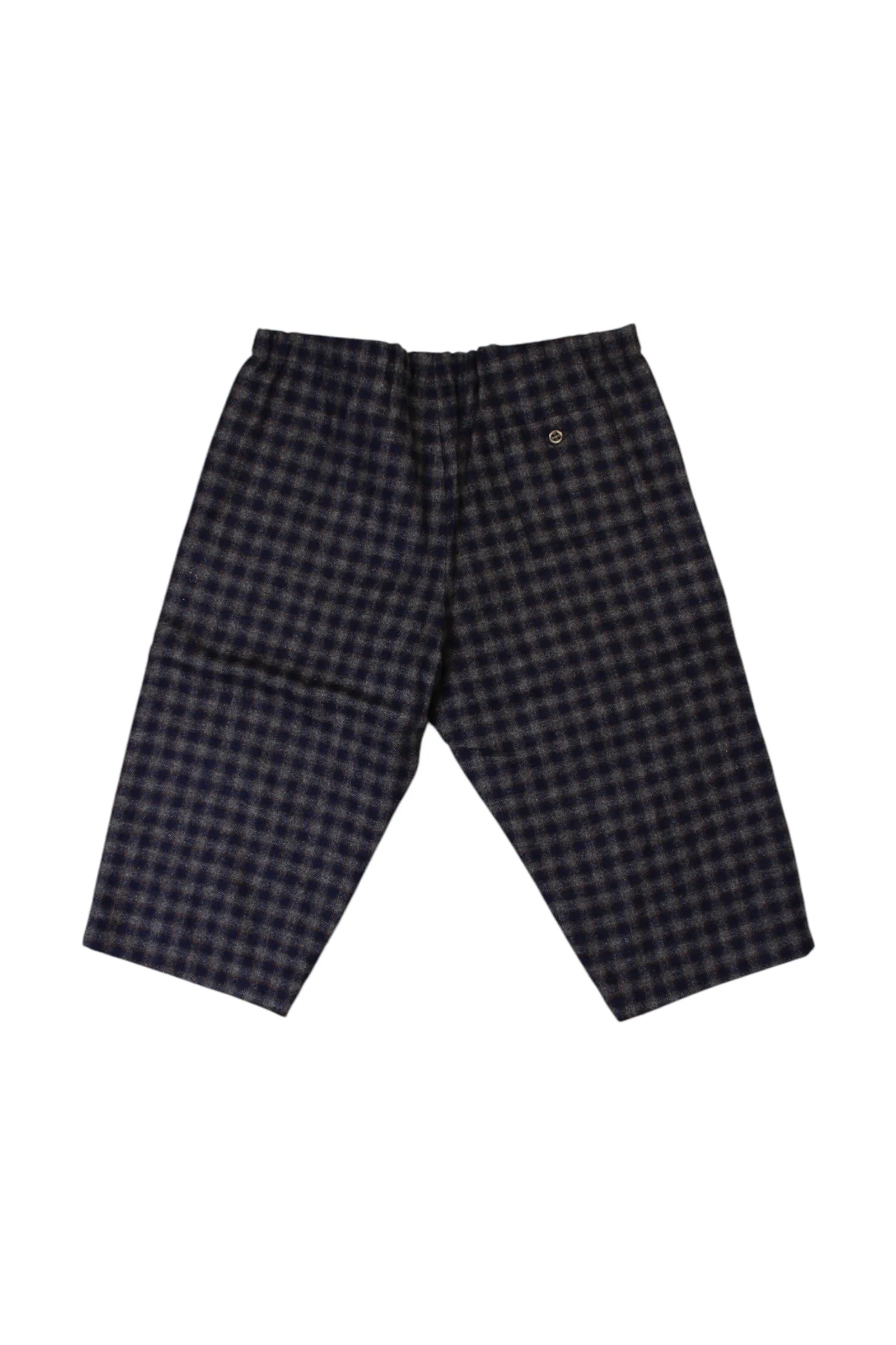 Bonpoint Checkered Wool-Polyester Pants 12-18M