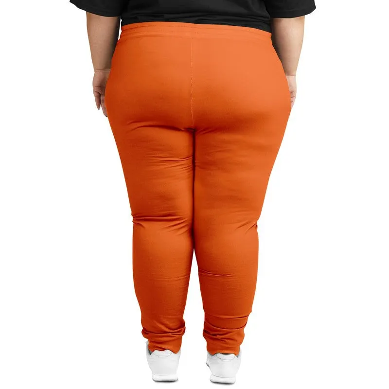 Bright Orange Joggers | Unisex | with PLUS sizes | Bright Pure Orange | C0M75Y100K0