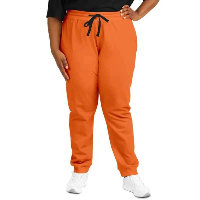 Bright Orange Joggers | Unisex | with PLUS sizes | Bright Pure Orange | C0M75Y100K0
