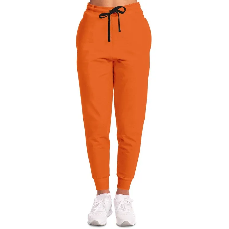 Bright Orange Joggers | Unisex | with PLUS sizes | Bright Pure Orange | C0M75Y100K0