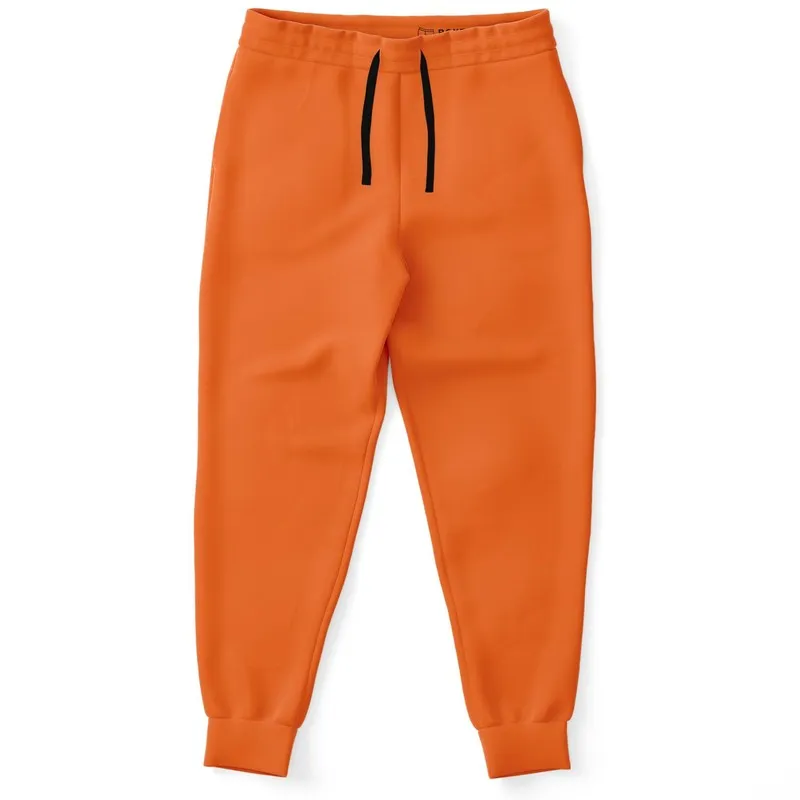 Bright Orange Joggers | Unisex | with PLUS sizes | Bright Pure Orange | C0M75Y100K0