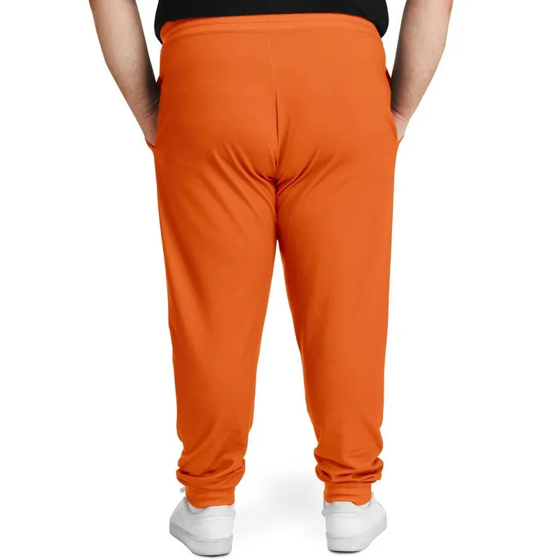 Bright Orange Joggers | Unisex | with PLUS sizes | Bright Pure Orange | C0M75Y100K0