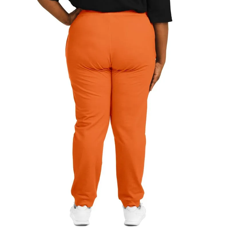 Bright Orange Joggers | Unisex | with PLUS sizes | Bright Pure Orange | C0M75Y100K0
