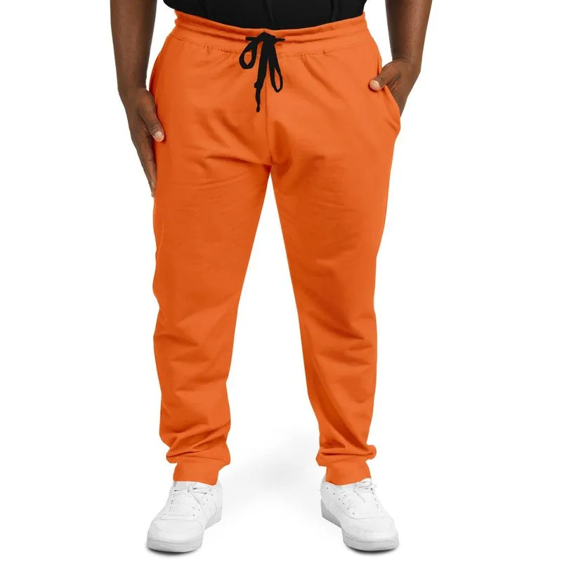 Bright Orange Joggers | Unisex | with PLUS sizes | Bright Pure Orange | C0M75Y100K0