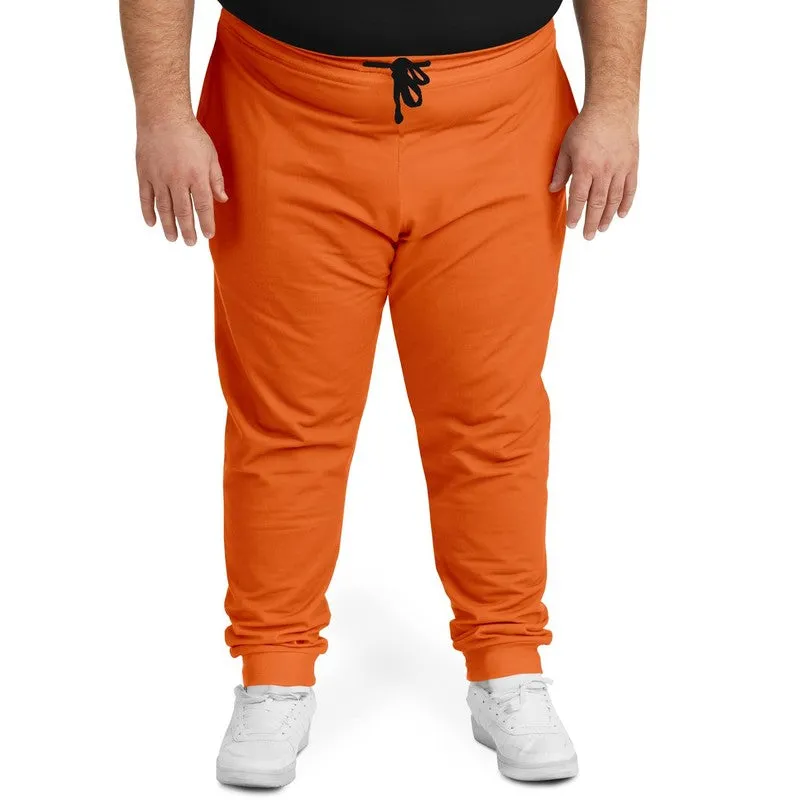 Bright Orange Joggers | Unisex | with PLUS sizes | Bright Pure Orange | C0M75Y100K0