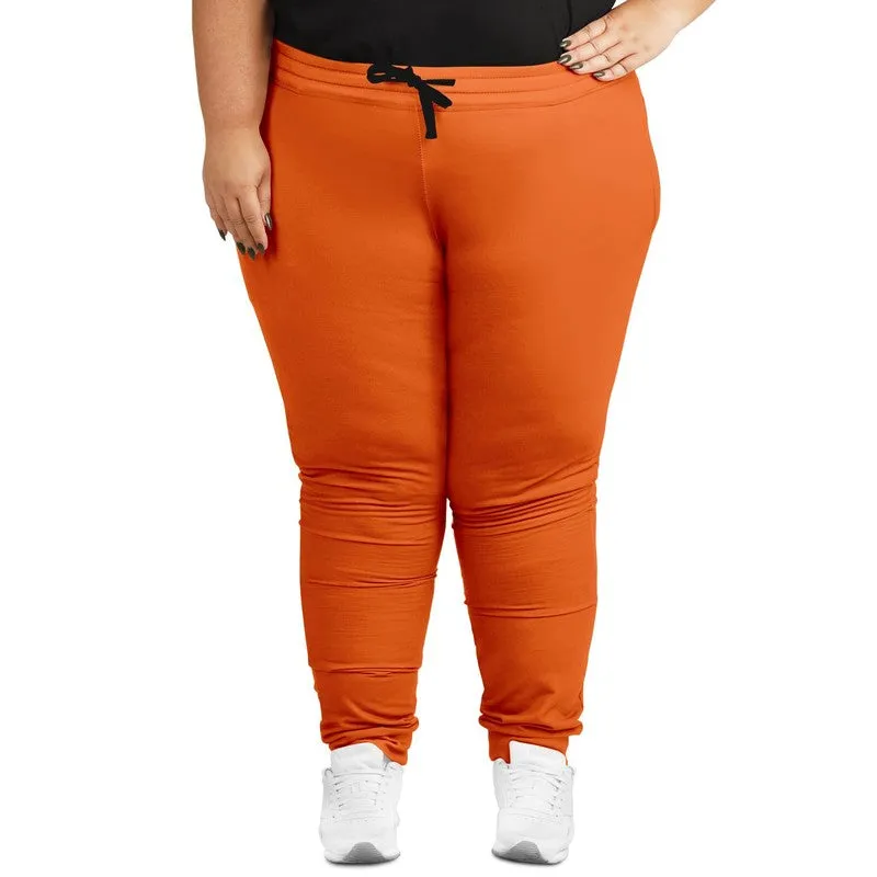 Bright Orange Joggers | Unisex | with PLUS sizes | Bright Pure Orange | C0M75Y100K0