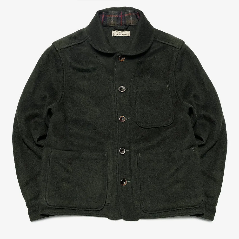 BZEN M.3049RR-MATTY W REGULAR FIT 3 POCKET WOOL BLEND MELTON JACKET-800GSM-E0 COAL