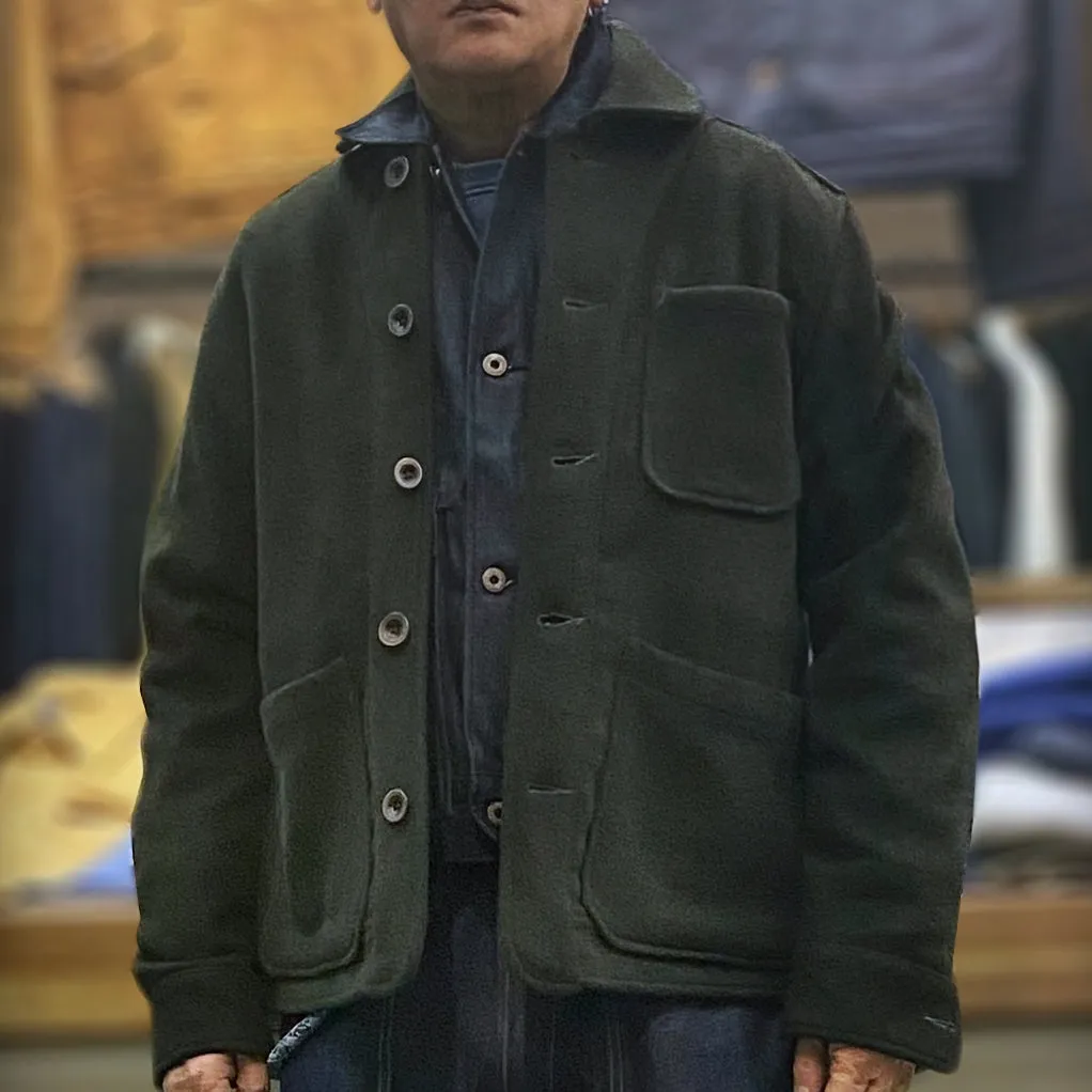 BZEN M.3049RR-MATTY W REGULAR FIT 3 POCKET WOOL BLEND MELTON JACKET-800GSM-E0 COAL