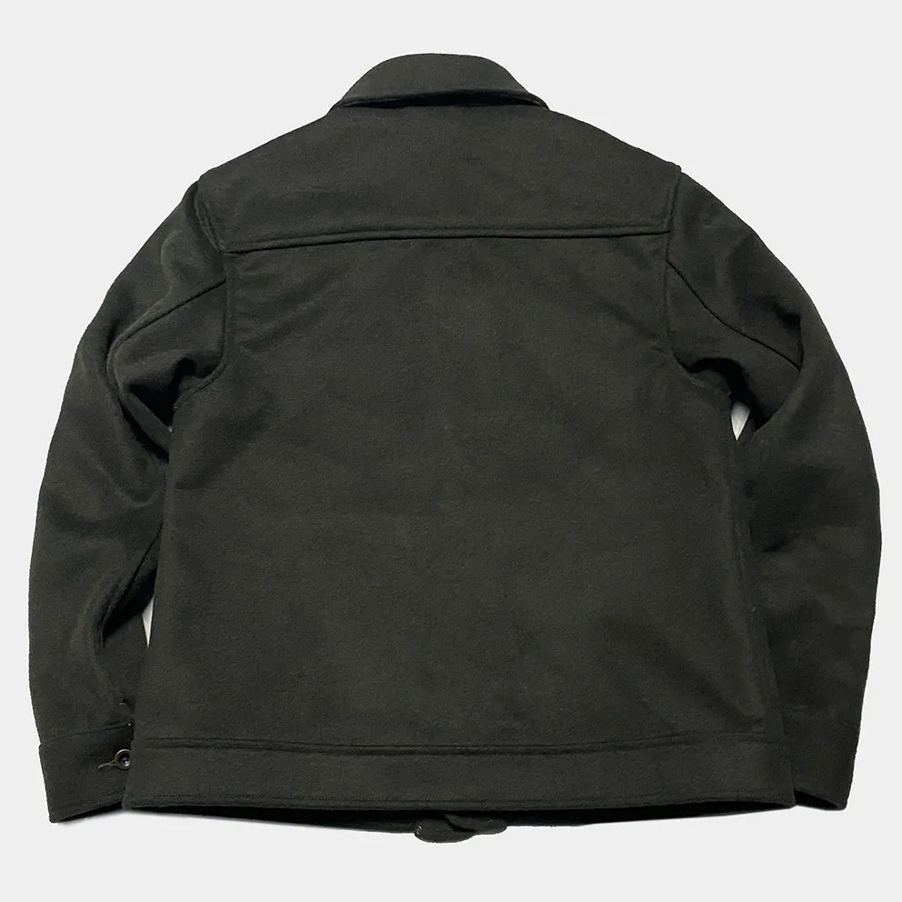 BZEN M.3049RR-MATTY W REGULAR FIT 3 POCKET WOOL BLEND MELTON JACKET-800GSM-E0 COAL