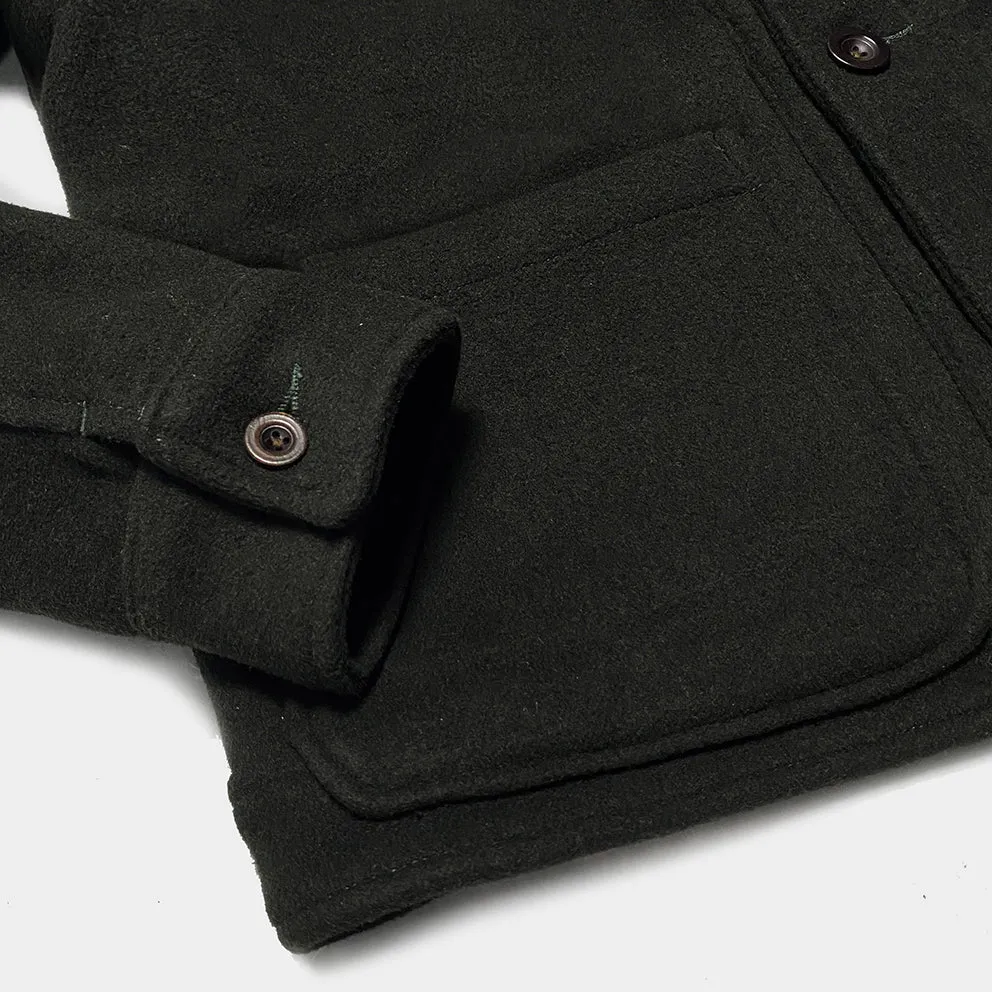 BZEN M.3049RR-MATTY W REGULAR FIT 3 POCKET WOOL BLEND MELTON JACKET-800GSM-E0 COAL