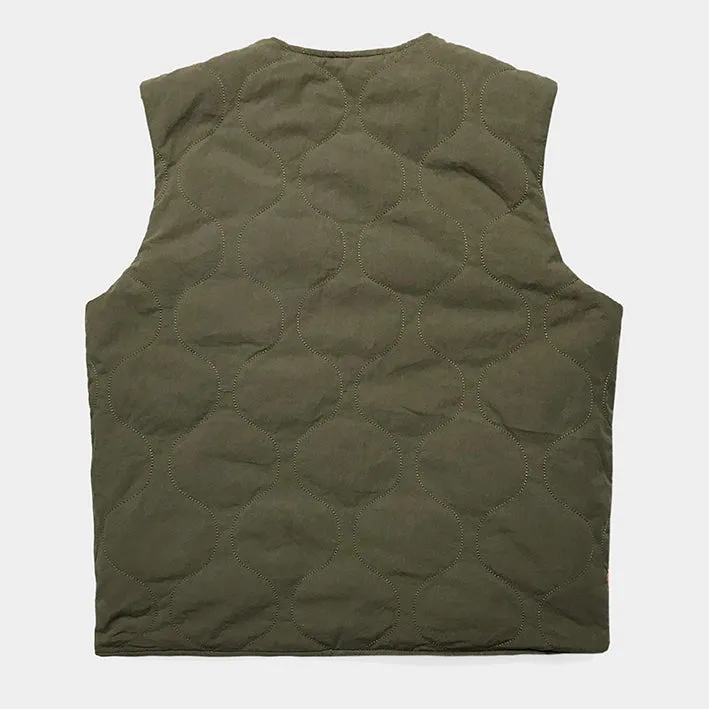BZEN UNARMY - M.3152 WINSTON REGULAR FIT REVERSIBLE QUILTED VEST-GREEN/NAVY