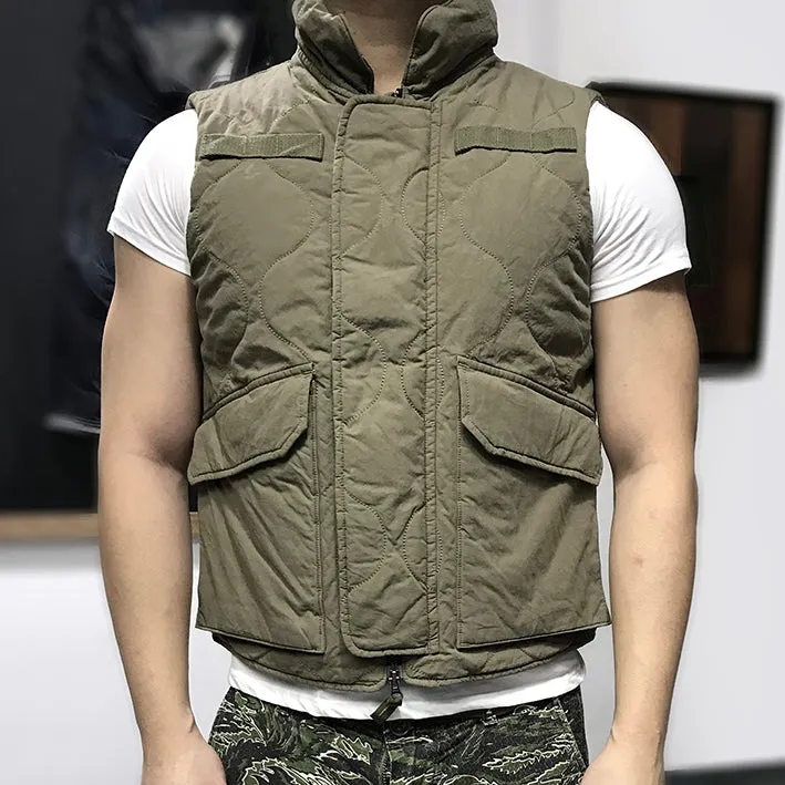 BZEN UNARMY - M.3160-JOE REGULAR FIT NAM INSPIRED QUILTED MILITARY VEST-GREEN