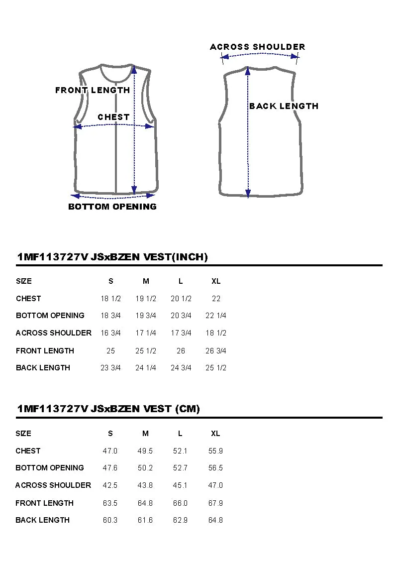 BZEN x JOE SCULL 4 POCKET VEST SLIM FIT 12oz STRETCH DENIM- BLACK SILVER THREADS JOE EMBROIDERY