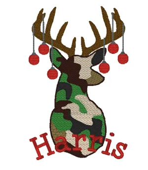 Camo Reindeer Christmas Sketch *Design Only*