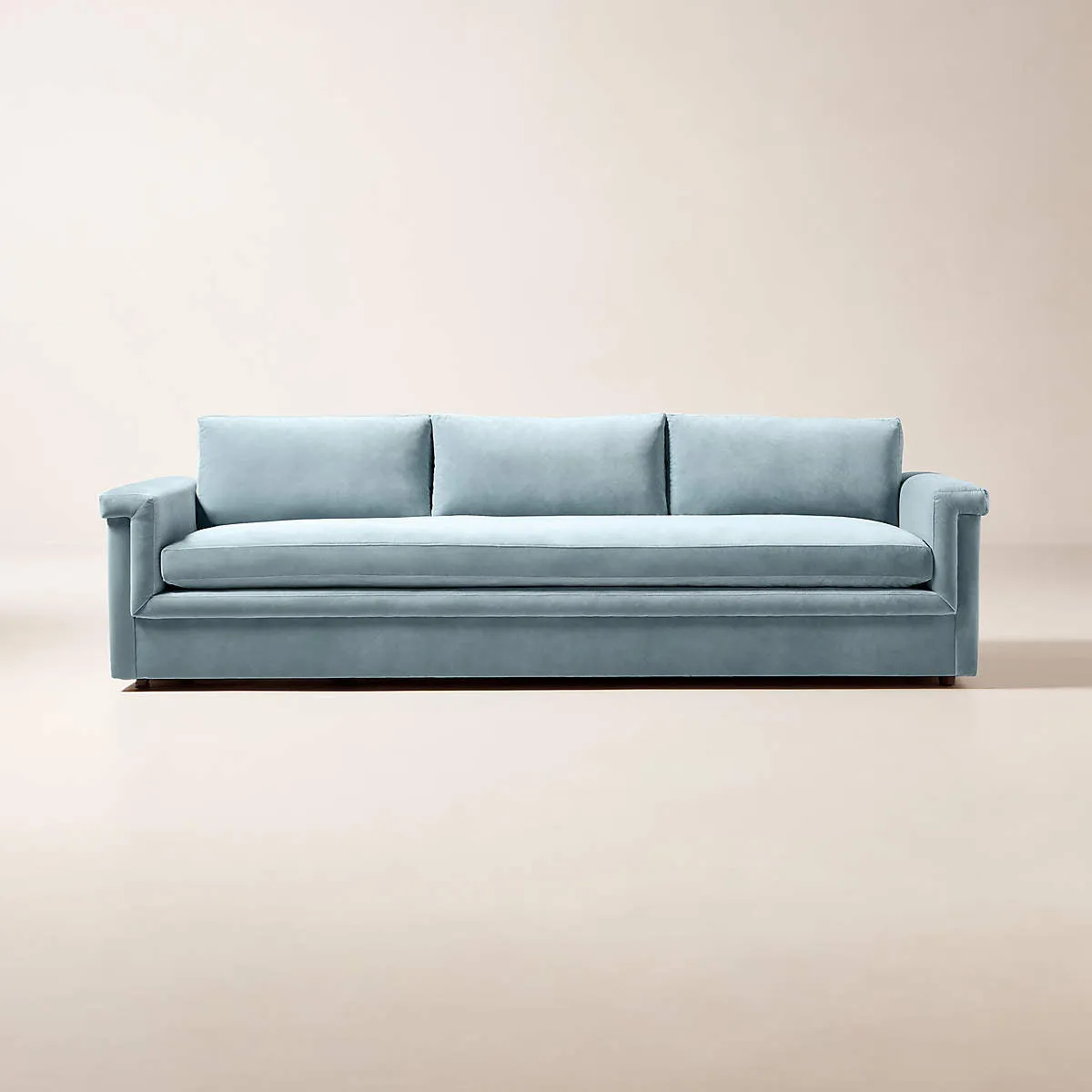 Ceva 103" Light Blue Performance Velvet Sofa by Couch.com