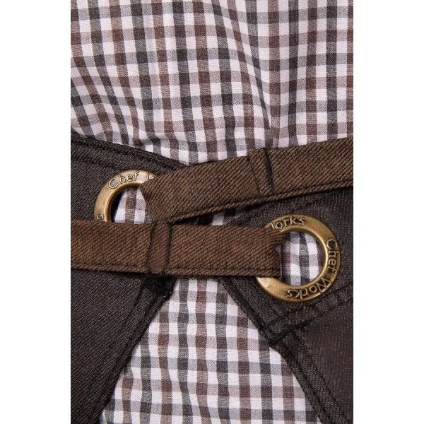 Chef Works ALWWT021BNB0 Boulder Bistro Apron, Brown Black, 36" x 30"