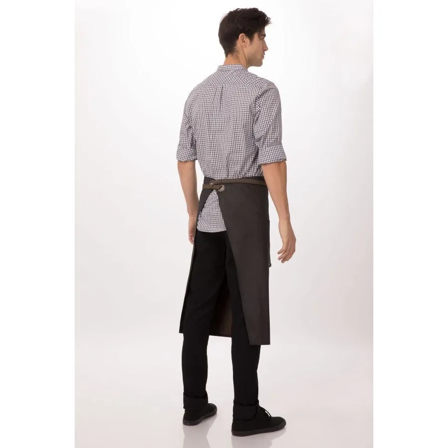 Chef Works ALWWT021BNB0 Boulder Bistro Apron, Brown Black, 36" x 30"