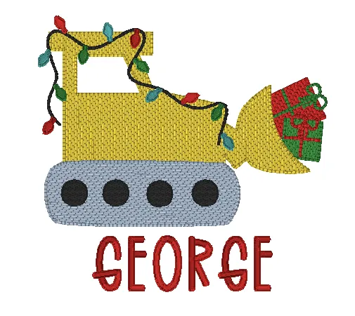 Christmas Bulldozer Sketch *Design Only*