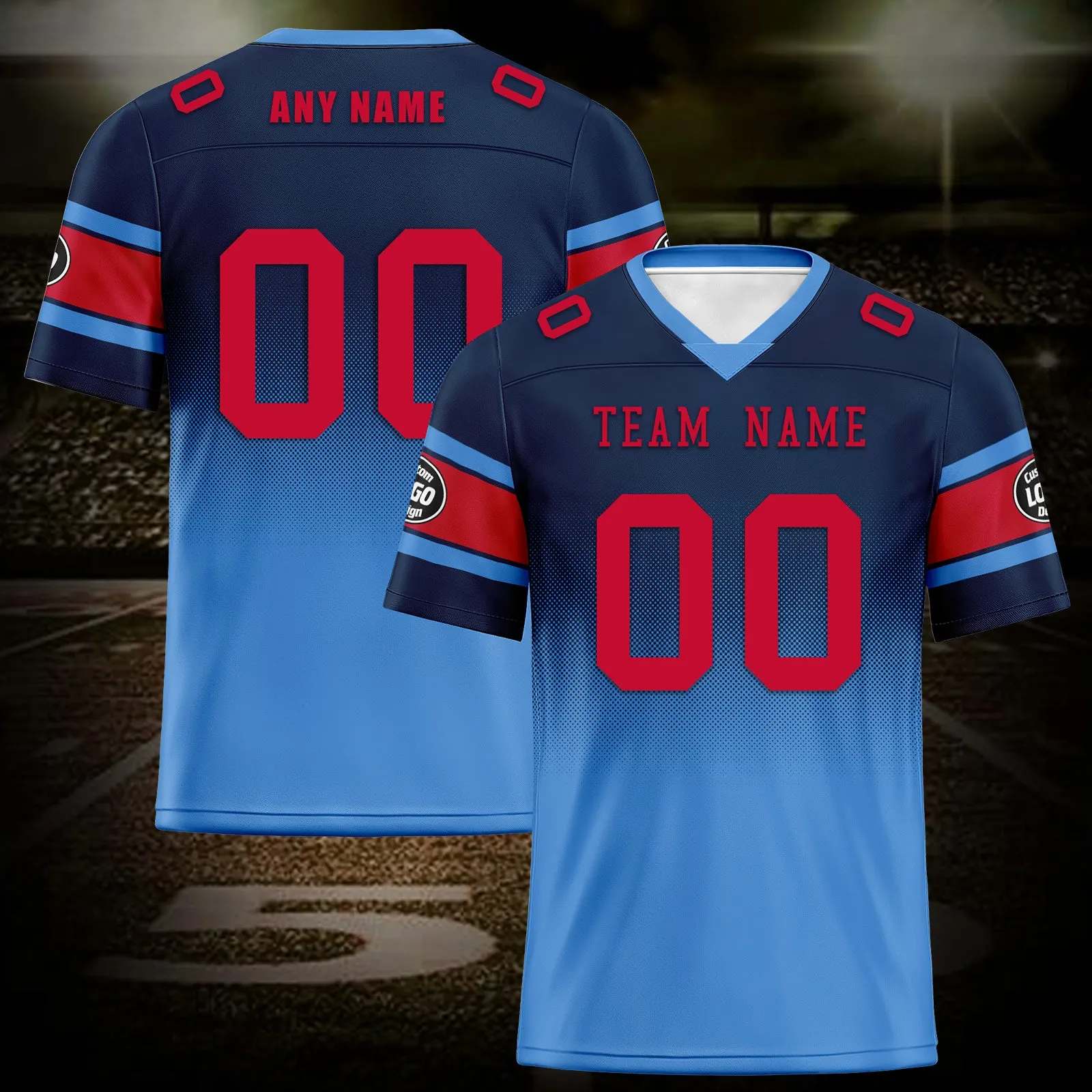Custom Blue Tennessee Football Jersey and Hat Combo Offer Personalized Combo ZH-D020326-32
