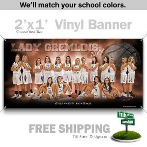 Custom Sports Banner - Electric Explosion Team Basketball