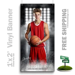 Custom Sports Banner - Side Lights Basketball