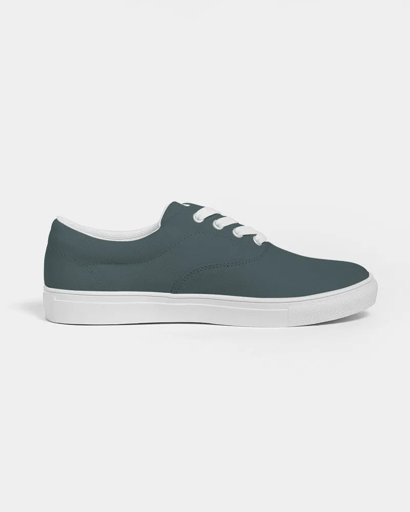 Dark Blue Cool Green Women's Canvas Sneakers | Women's | Dark Pale Pastel Blue Cool Green | C30M0Y15K80