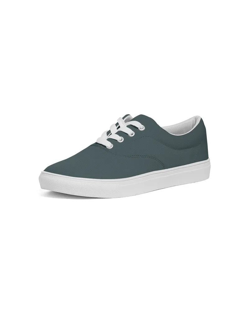 Dark Blue Cool Green Women's Canvas Sneakers | Women's | Dark Pale Pastel Blue Cool Green | C30M0Y15K80