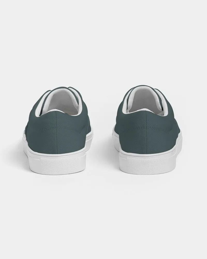 Dark Blue Cool Green Women's Canvas Sneakers | Women's | Dark Pale Pastel Blue Cool Green | C30M0Y15K80