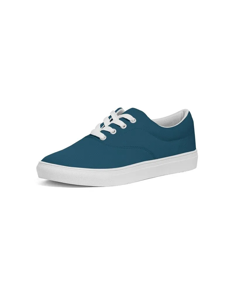 Dark Cyan Men's Canvas Sneakers | Men's | Dark Pure Cyan | C100M0Y0K80