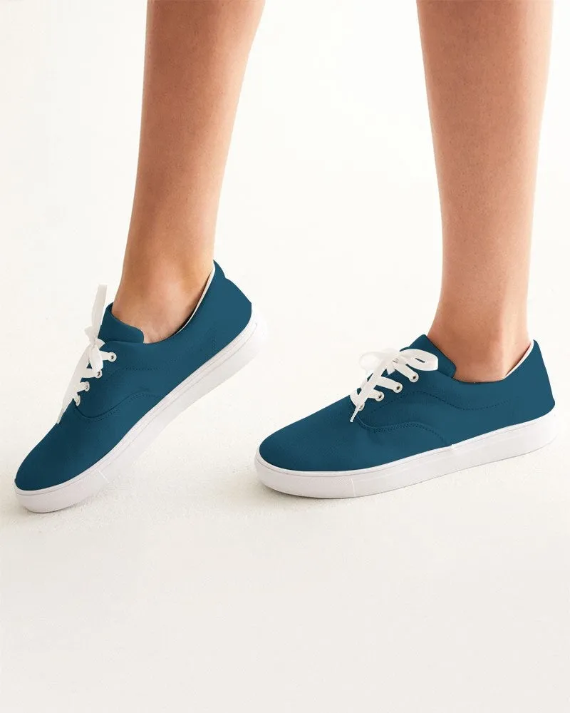 Dark Cyan Women's Canvas Sneakers | Women's | Dark Pure Cyan | C100M0Y0K80