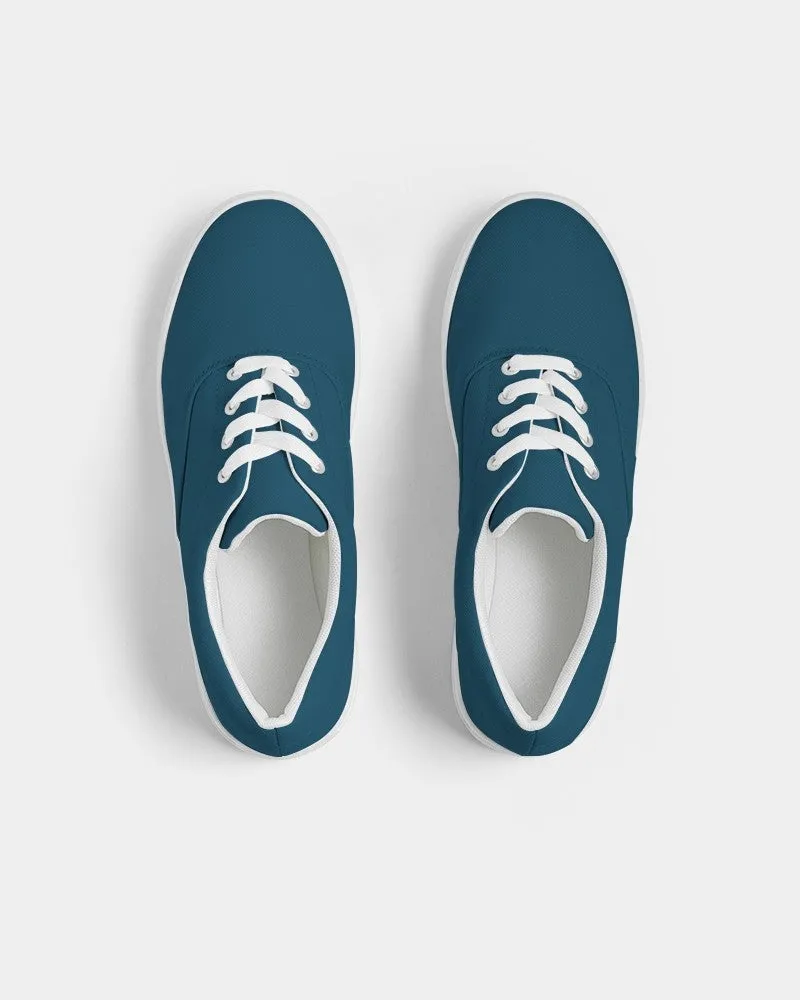 Dark Cyan Women's Canvas Sneakers | Women's | Dark Pure Cyan | C100M0Y0K80