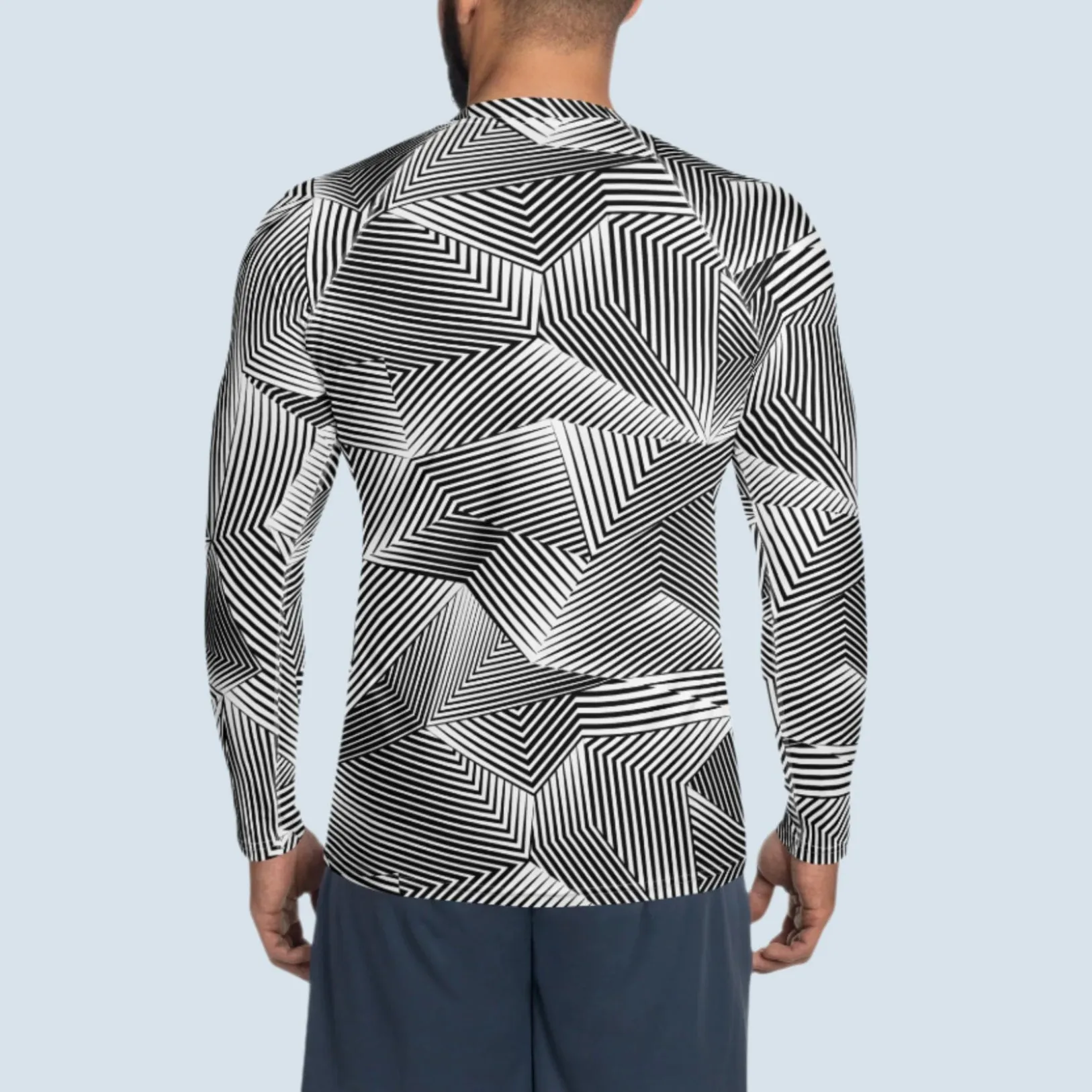 Dazzle Camo Long Sleeve Men’s Rash Guard