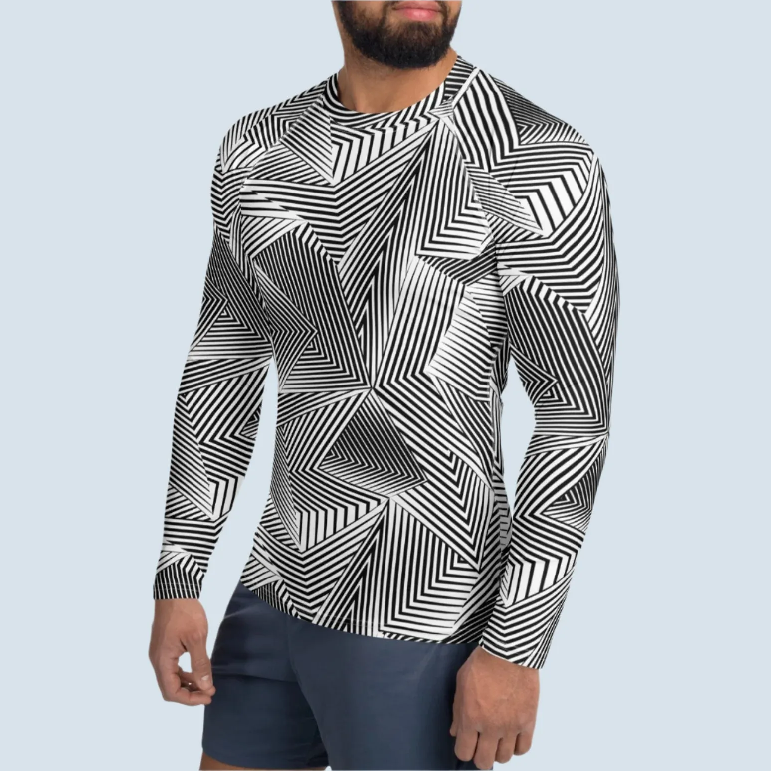 Dazzle Camo Long Sleeve Men’s Rash Guard
