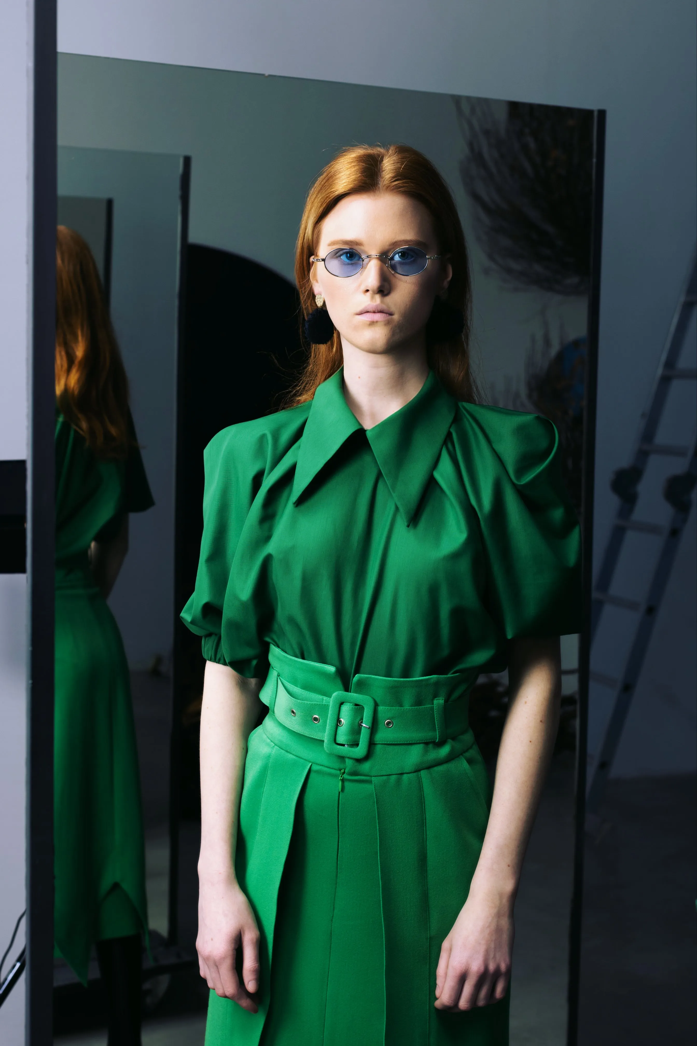 Designer Green Blouse