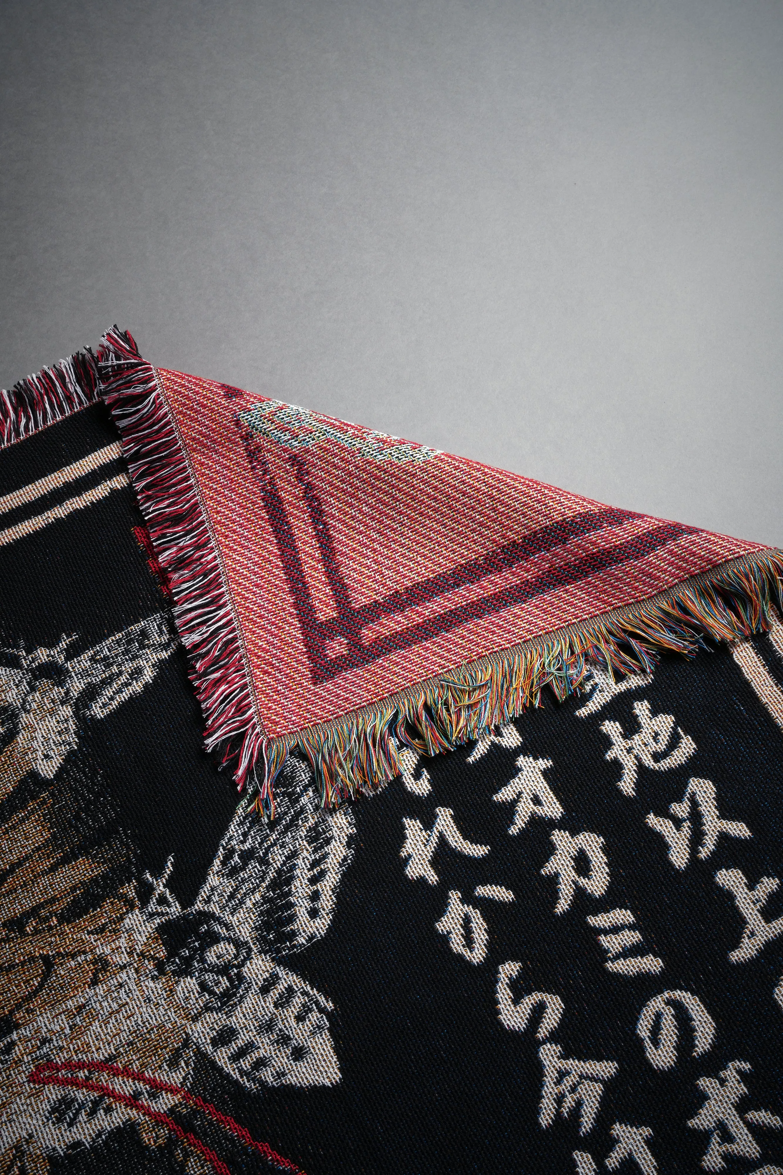 Fight Our Demons Tapestry Blanket in Black