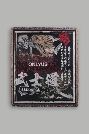 Fight Our Demons Tapestry Blanket in Black