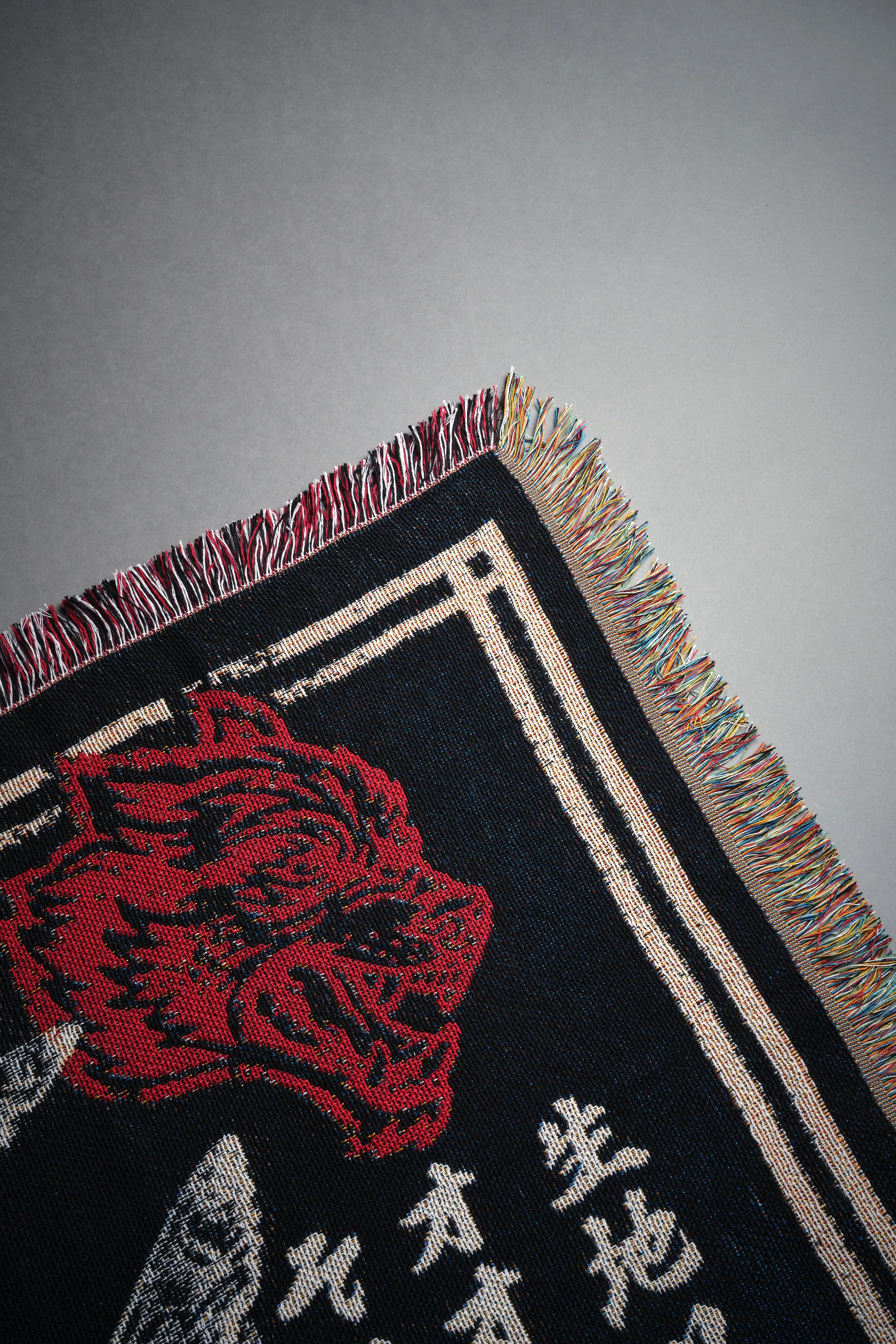 Fight Our Demons Tapestry Blanket in Black
