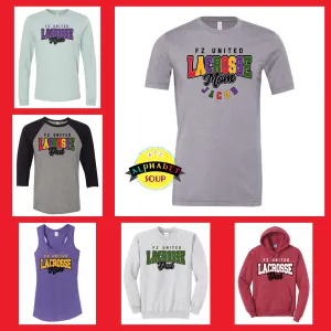 FZ United Boys Lacrosse Mom Or Dad Design On Adult and Youth Tees And Sweatshirts