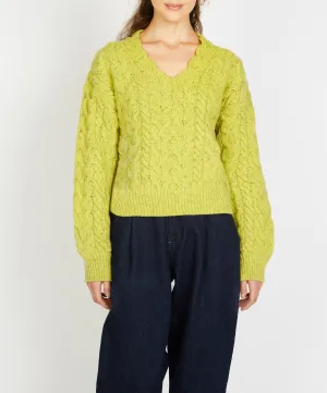 Hapenny Horseshoe Sweater Chartreuse