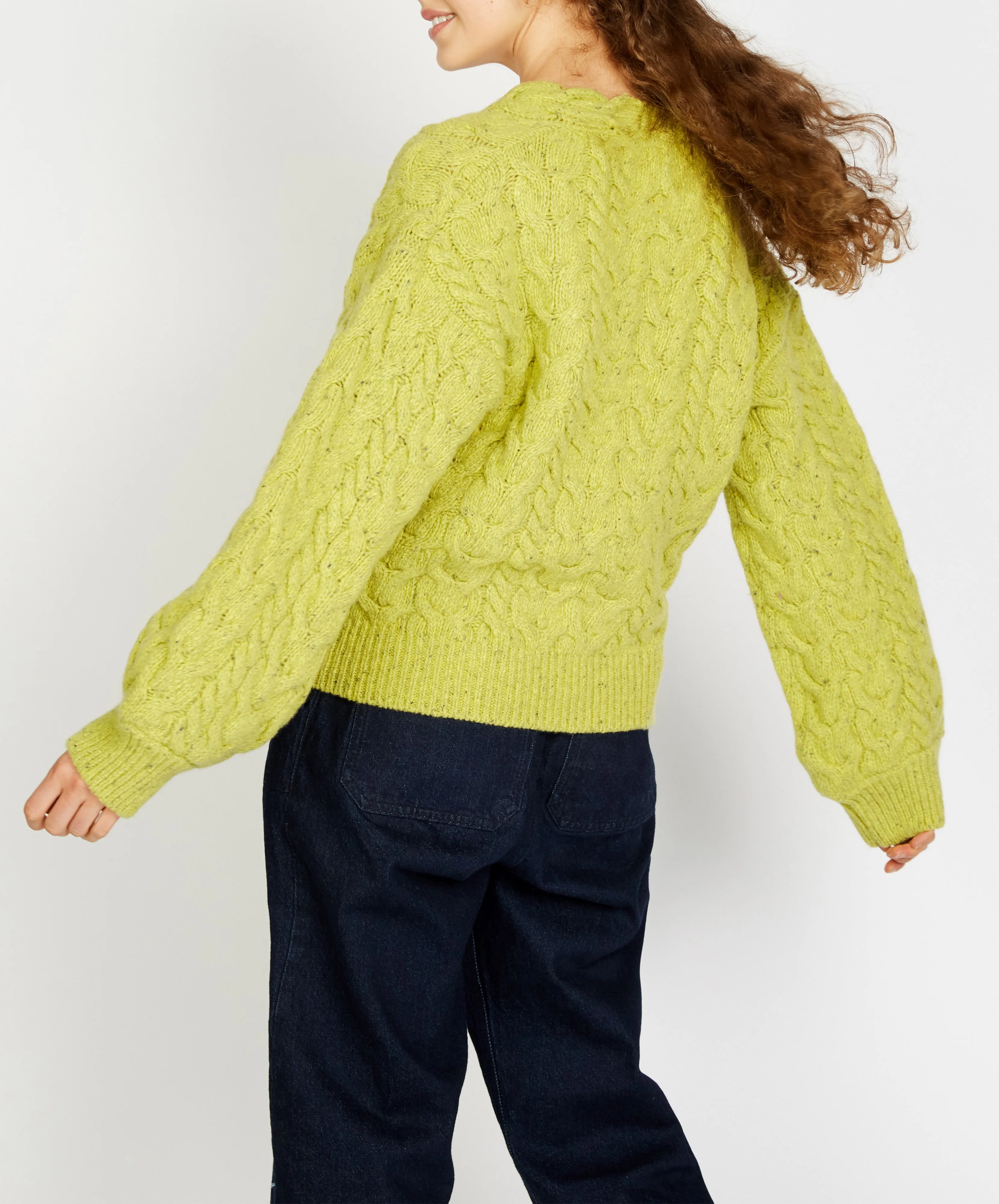 Hapenny Horseshoe Sweater Chartreuse
