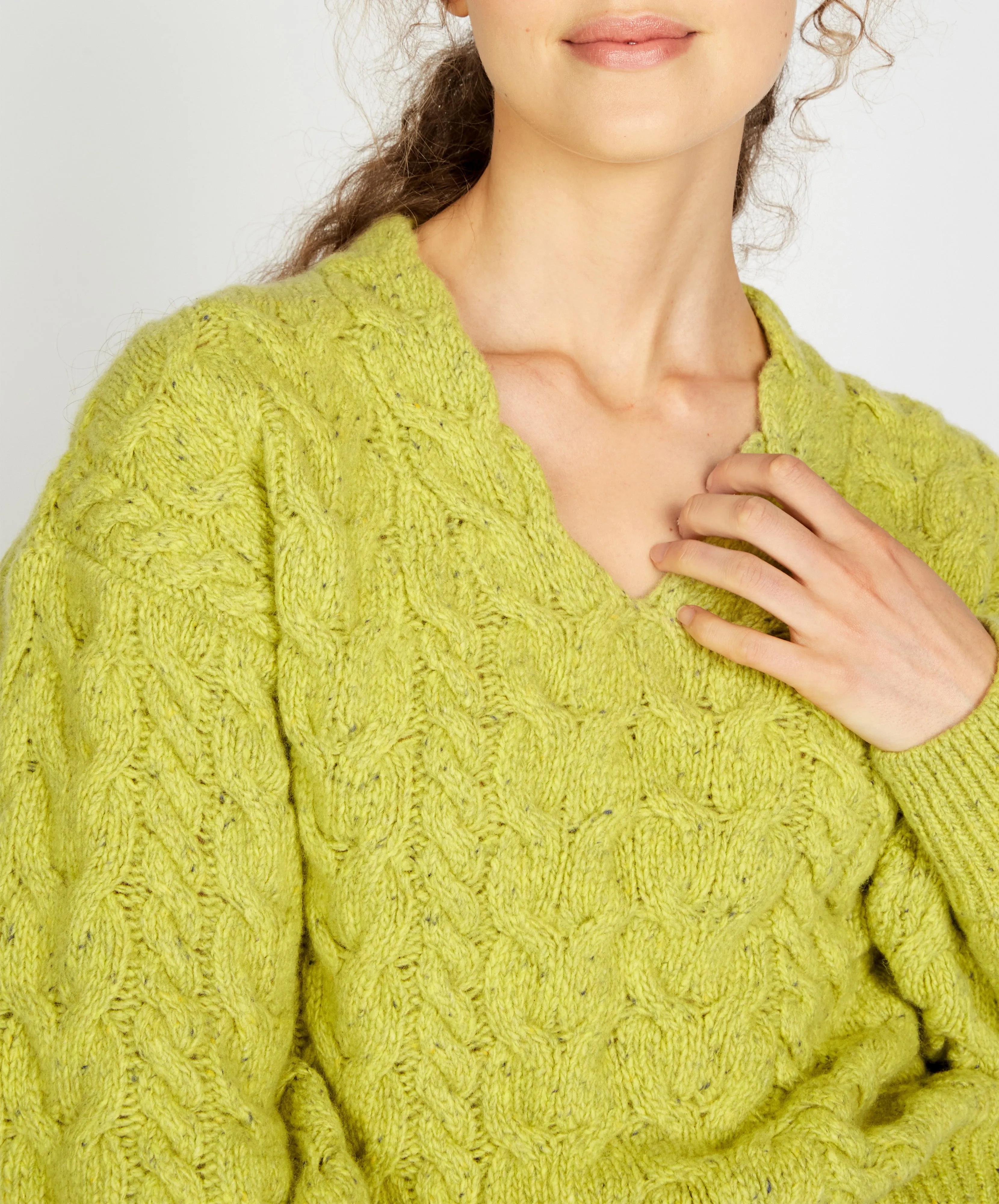Hapenny Horseshoe Sweater Chartreuse
