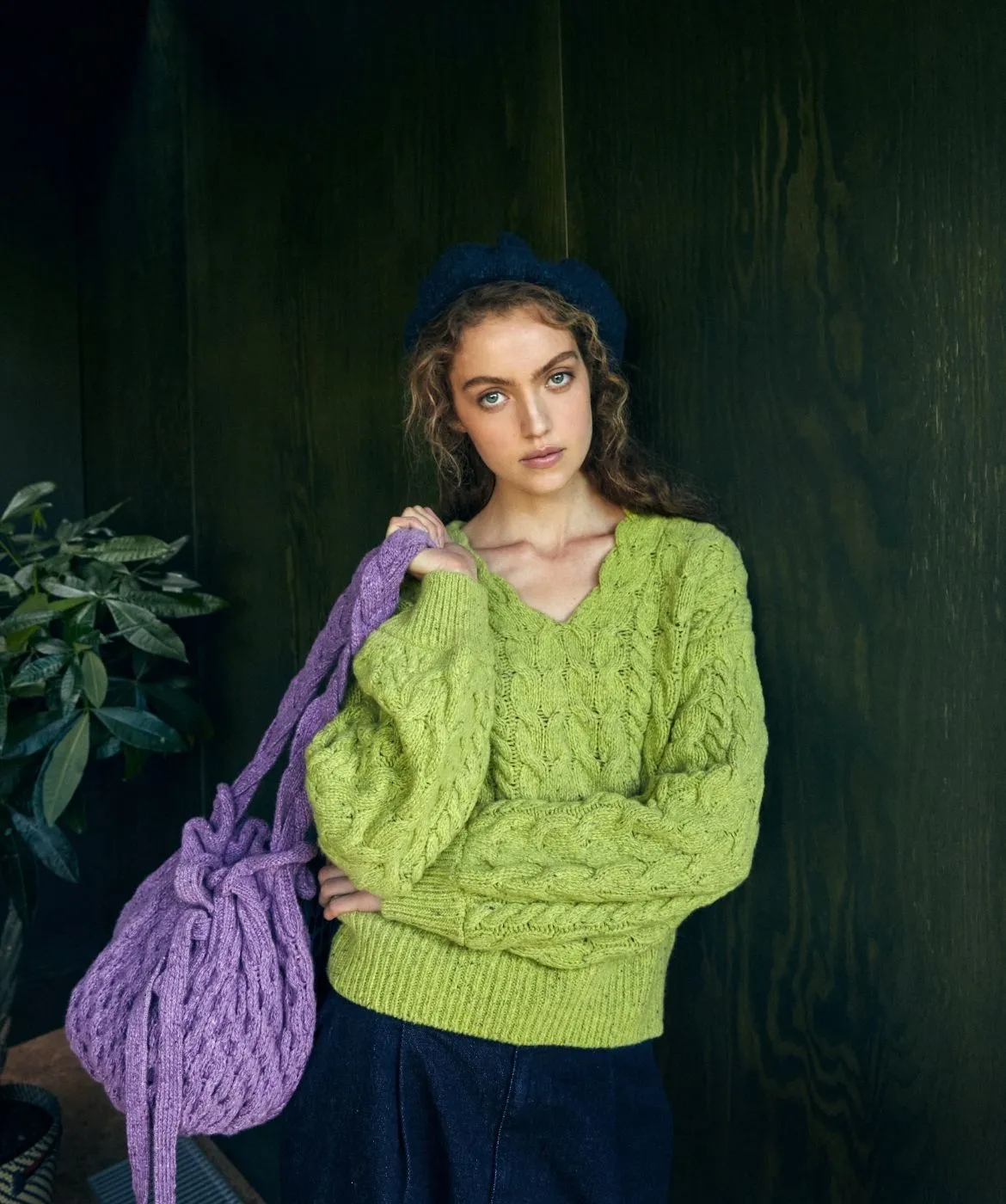 Hapenny Horseshoe Sweater Chartreuse