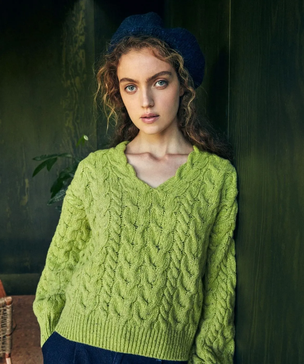 Hapenny Horseshoe Sweater Chartreuse